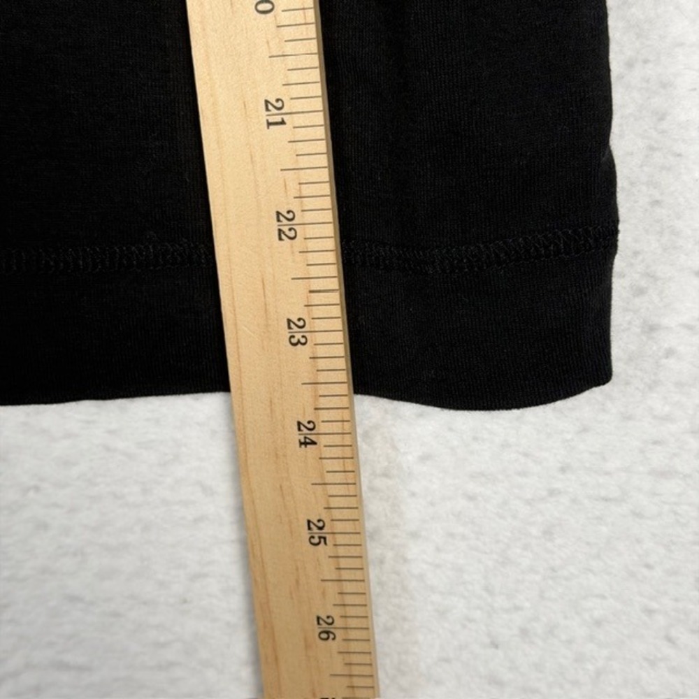 Lauren Jeans Co Ralph Lauren Black Cotton Top Suede Elbow Patch Zip Shoulder‎ L - Picture 10 of 10